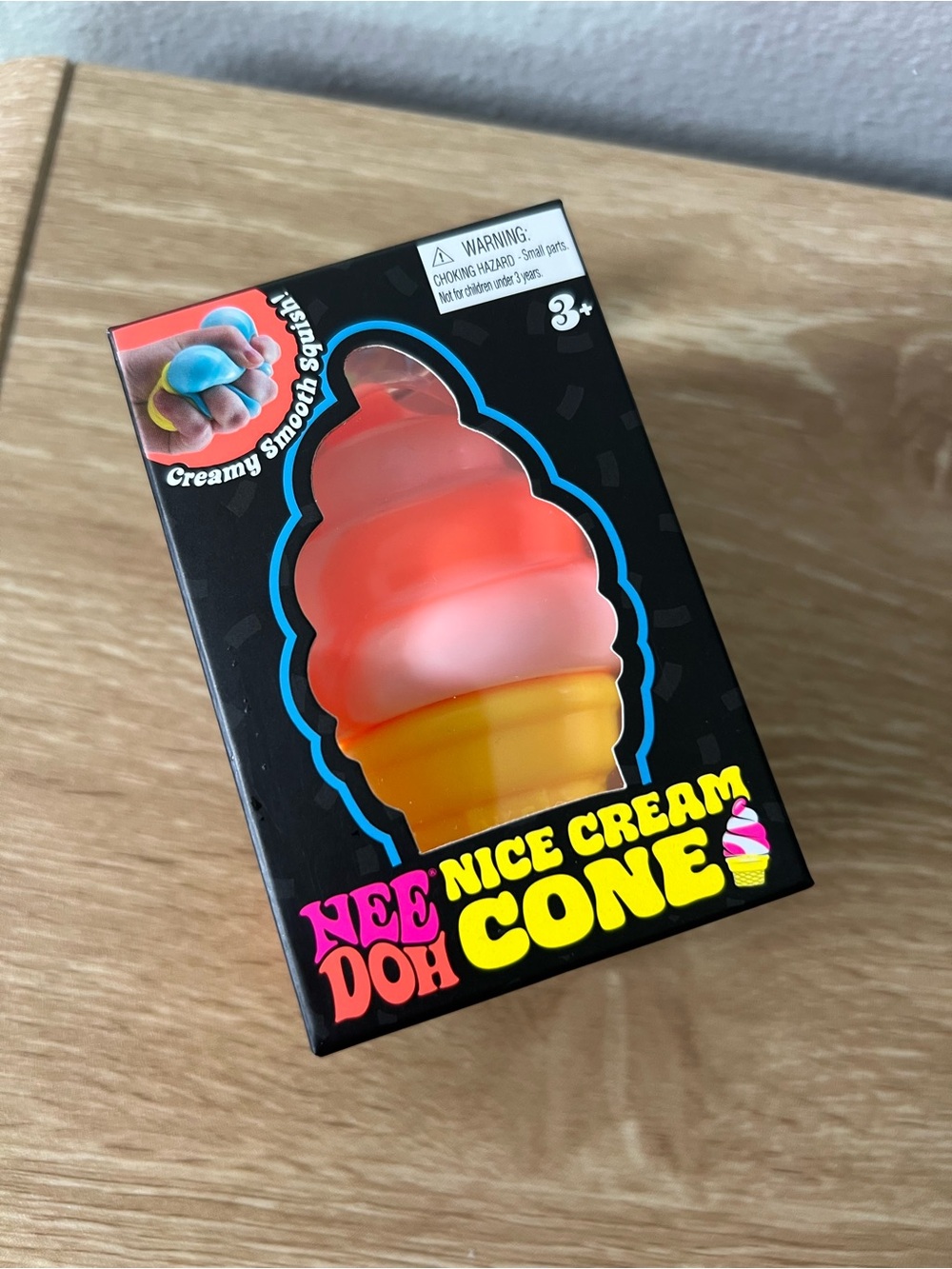 Authentic NeeDoh Nice Cream Cone Squishy - Orange